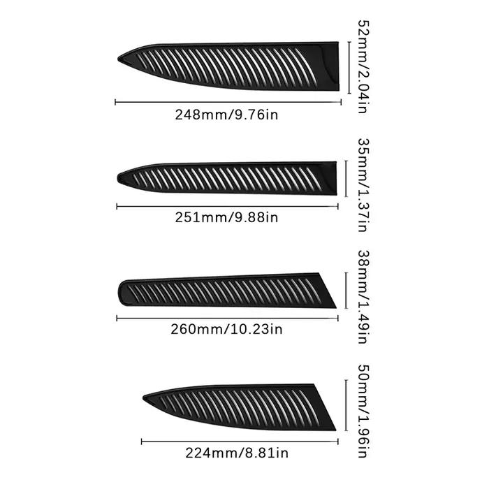 Gaine de couteau en plastique noir, 1 pièce, couvre-couteau creux, couvercle de protection de lame de couteau, étui de protection de bord, accessoires de cuisine