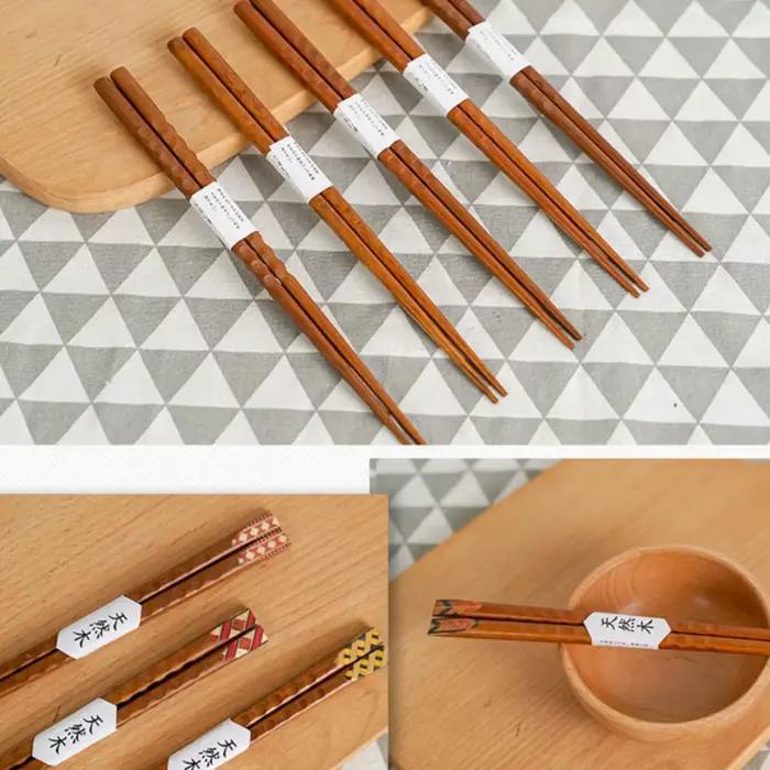 Baguettes japonaises en bois naturel faites à la main, opaques et en bois, ensemble de baguettes à sushi, cadeau de valeur, ligne de nourriture chinoise