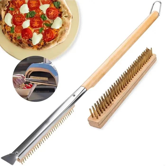 Brosse à pierre pour four à pizza avec raclette 21 pouces