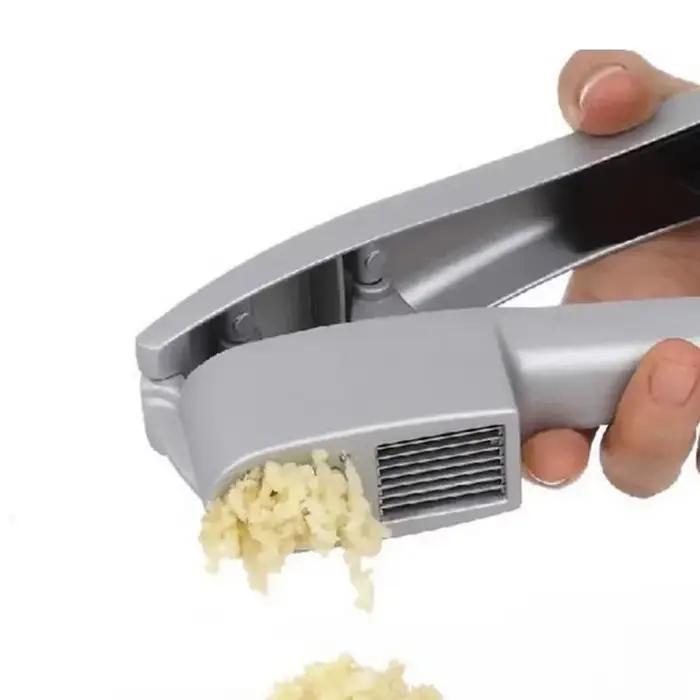 Presse-ail et trancheuse 2 en 1 hachoir et trancheur d'ail gingembre en aluminium bleu ciel multifonction pour cuisine moderne durable gastronomie