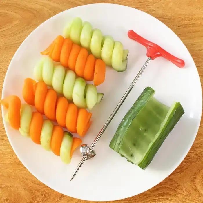 Coupe-légumes trancheuse en spirale pomme de terre carotte concombre salade hachoir facile