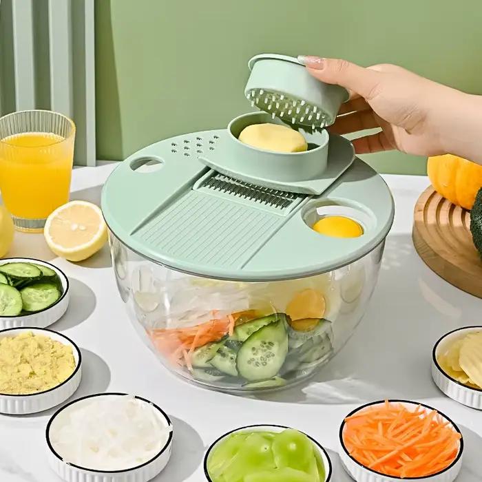 Déshydrateur multifonctionnel pour salade de légumes coupe-légumes panier égouttoir pour concombres pommes de terre égouttoir à fruits occasionnels usage quotidien