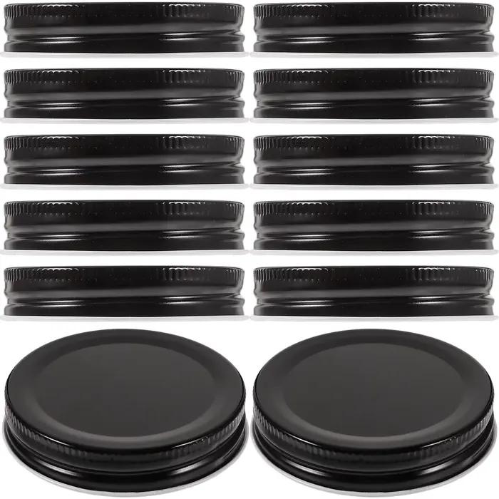 Lot de 10 couvercles métalliques hermétiques de 70 mm pour bocaux à bouche large, pour la mise en conserve de confitures et cornichons, anti-fuite