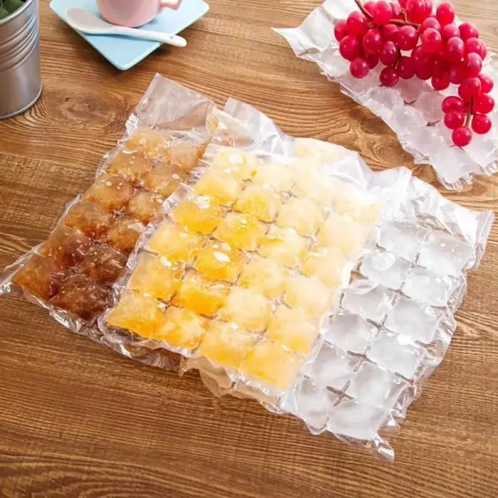 10-100 pièces/paquet sac de glace jetable treillis glaçon moule barre auto-scellant plateau à glace sac glaçon sac boîte comestible glaçon congelé