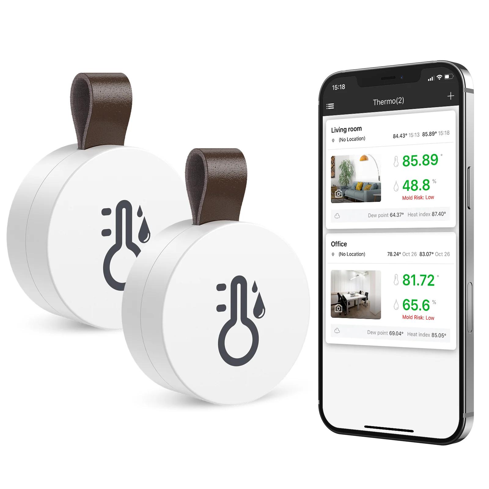 ORIA – Thermomètre et Hygromètre sans Fil Bluetooth, Capteur de Température et d'Humidité pour Maiso