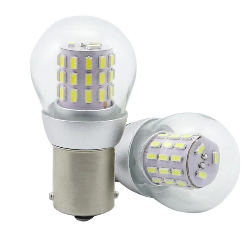 Ampoules LED S25 BA15S BA15D BAY15D 12-24V, lumière stroboscopique de Navigation P21W, Source de sta