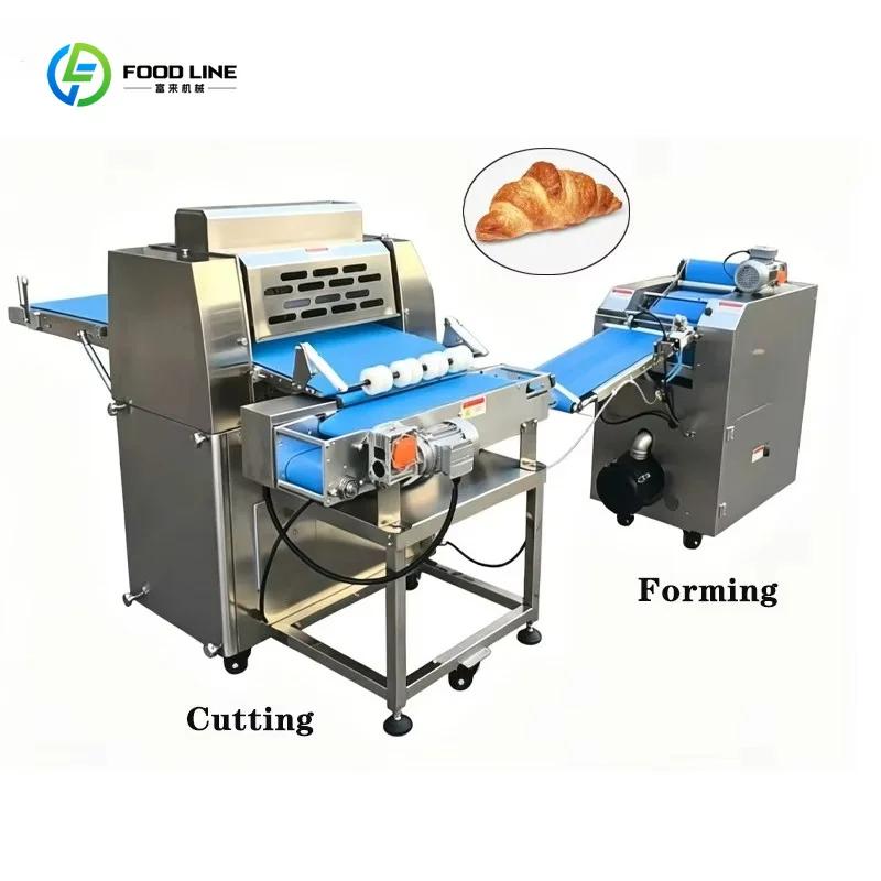 Ligne de formage de croissants en acier inoxydable pour usage commercial, machine à fabriquer des cr