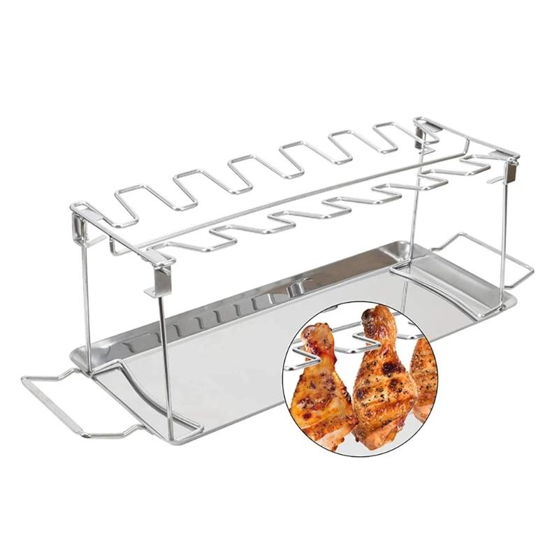 WSND – support à 14 fentes pour cuisses poulet baguettes poulet, facile à utiliser, pour four à gril