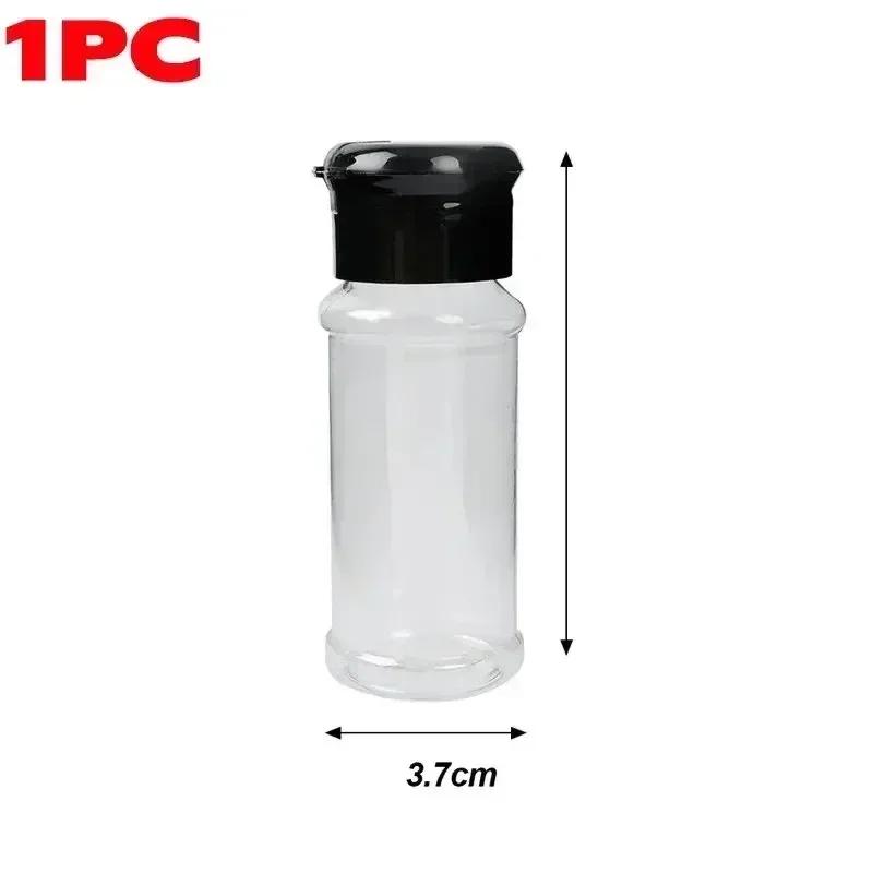 Pot à épices en plastique transparent, bouteille d'assaisonnement de cuisine, salière, poivrière, po