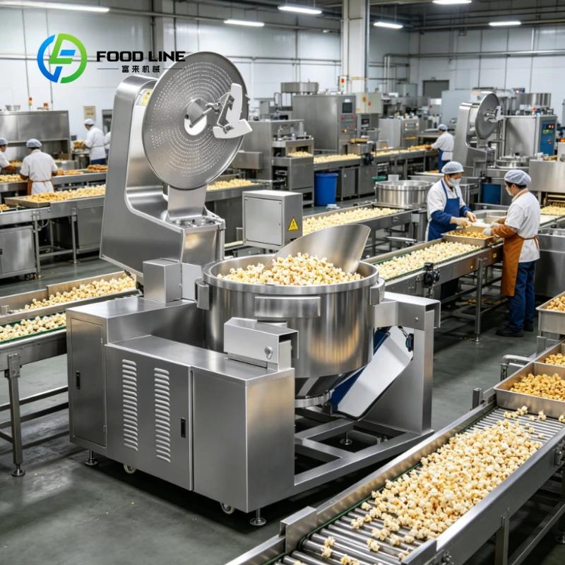Machine à Popcorn Grande Capacité Personnalisée Chauffage Gaz/Électrique Saveur Caramel Beurre Équip