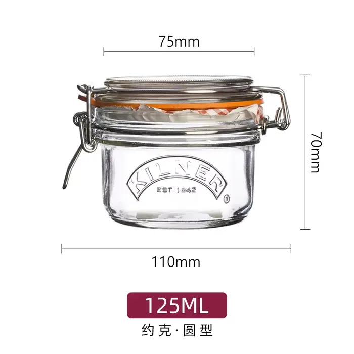 Pots en verre de cuisine scellés pour décapage, bouteilles de stockage, citron, miel, prune du Yunna