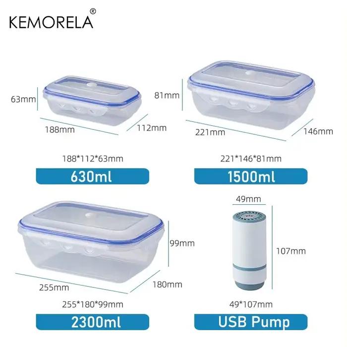 Boîte de stockage des aliments sous vide, conteneur de stockage des aliments, organisateur de réfrig
