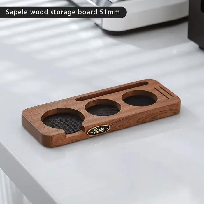 Bincoo – support de doseur de café 51mm-58mm, poignée de café, tissu poudre, Base de rangement en bo