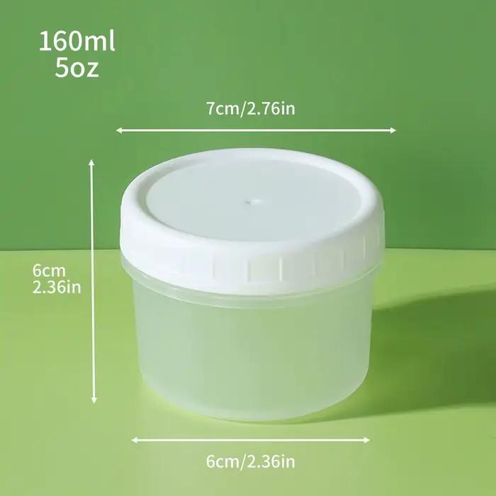 Pots de pouding au yaourt 160 ml/400 ml avec couvercles, pour glace, céréales, pouding aux fruits et