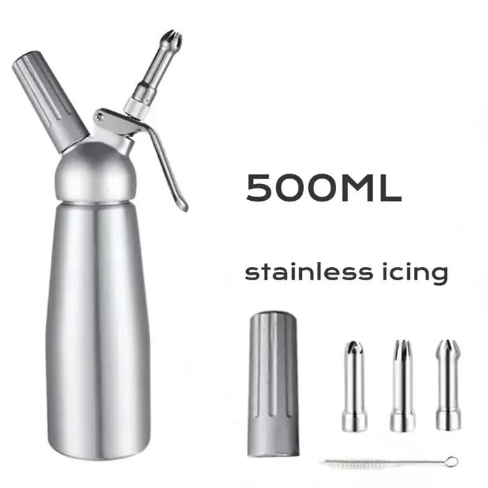 Distributeur de crème fouettée 17oz 34oz, 500 1000ml, pistolet à passepoil pour gâteaux, Siphon, bou