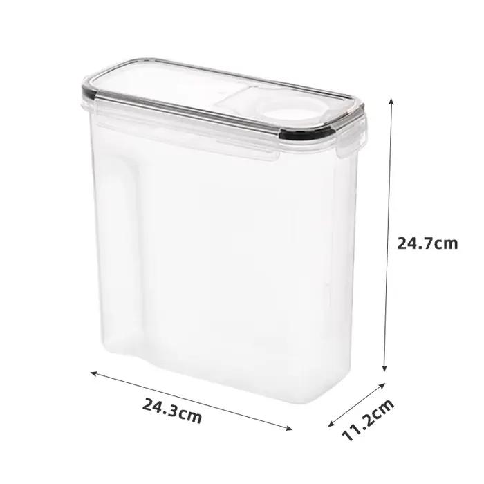 Boîte de stockage des aliments scellée de 4l, en plastique Transparent scellé, étanche à l'humidité