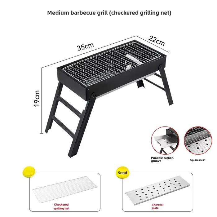 Barbecue, réchaud à charbon de bois domestique, barbecue sans fumée, gril portable au charbon de boi