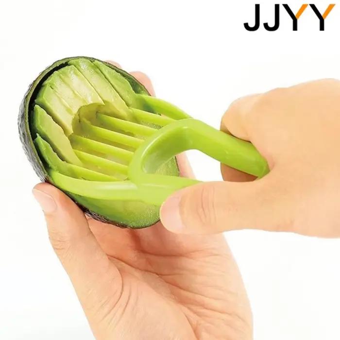 JJYY 3 en 1 trancheuse d'avocat karité corer beurre éplucheur de fruits coupe séparateur de pulpe co
