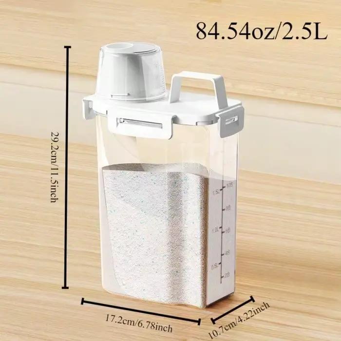 Conteneur de stockage scellé résistant à l'humidité couvert de 2,5 L – Utilisé pour les céréales, le