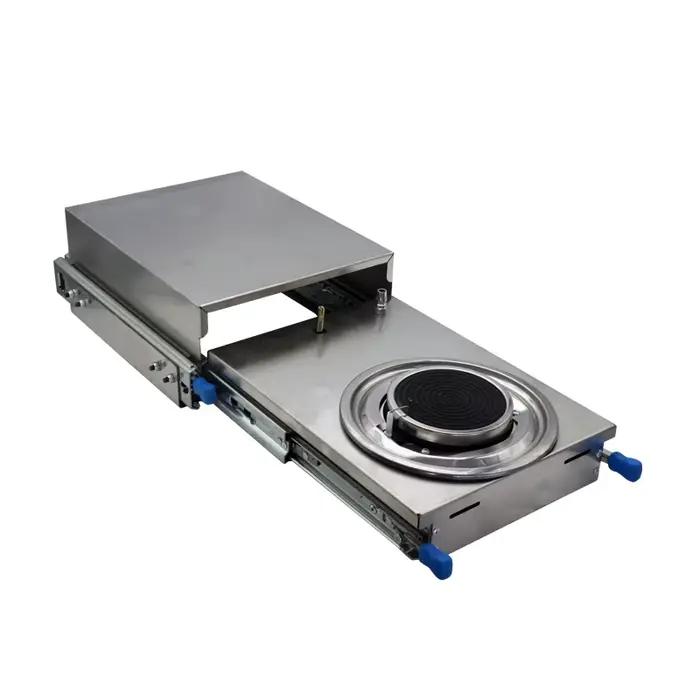 Campervan extractible cuisinière à gaz Camping cuisine caravane cuisine coulissante simple brûleur t