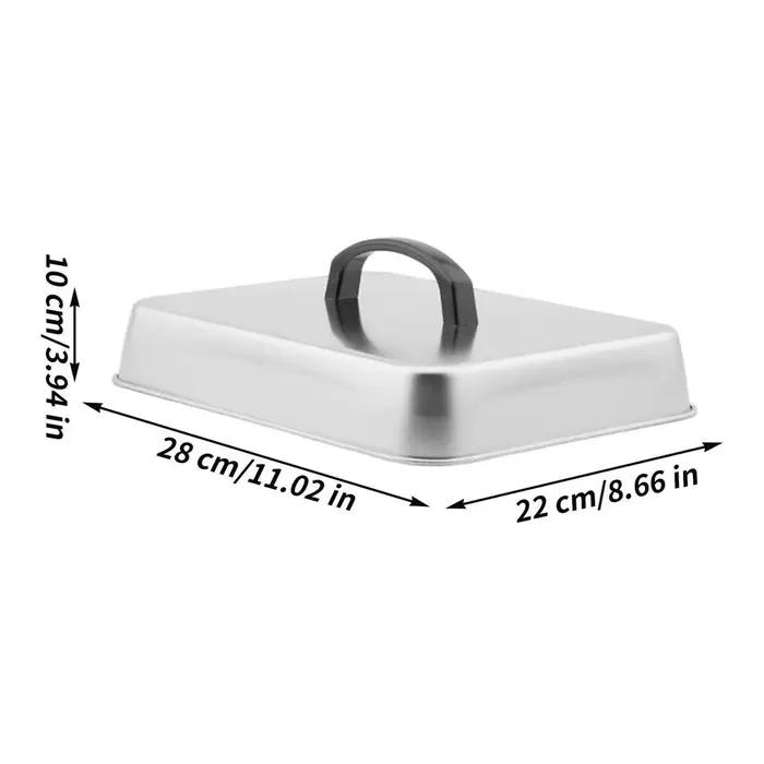 Couvercles de poêle à frire en acier inoxydable, pour Barbecue, hamburgers, sandwichs, couvercles de