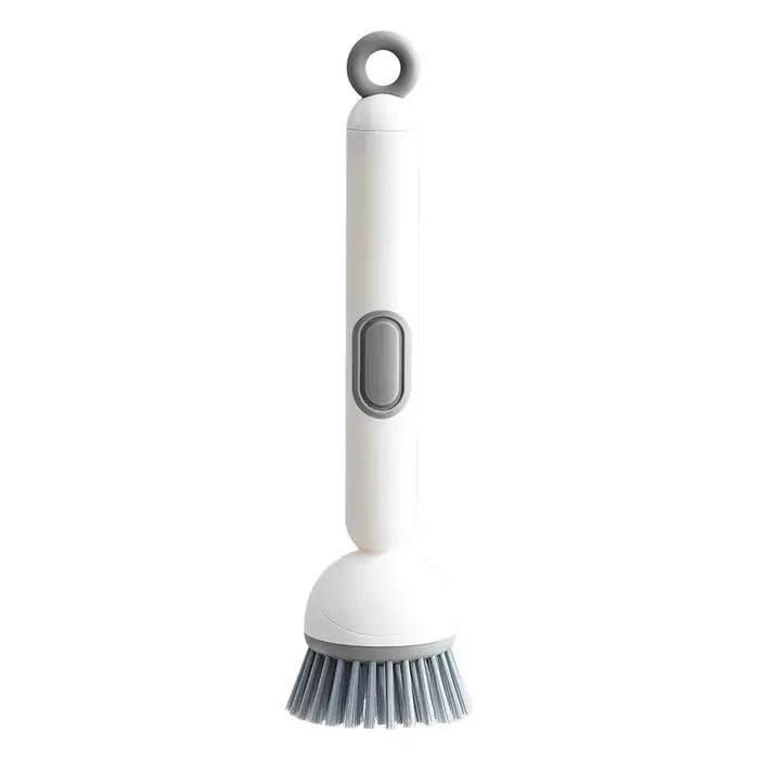 Brosse de Pot de cuisine à usage domestique, épurateur de vaisselle rotatif à Long manche avec distr