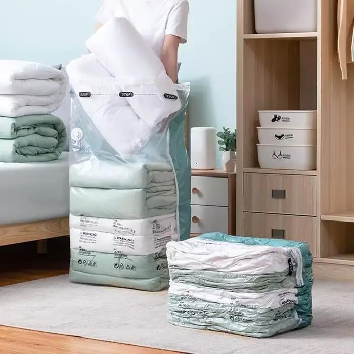 Pas besoin de pompe sacs sous vide grands sacs de rangement en plastique pour ranger les vêtements c