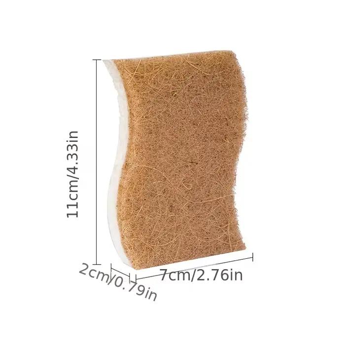 Éponge à vaisselle en pâte de bois naturelle, éponge sans rayures, facile à enlever les taches et la