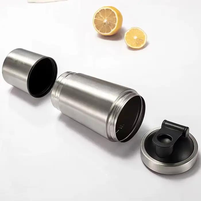Tasse à secouer à Double Section en acier inoxydable monocouche, avec réservoir de stockage d'échell