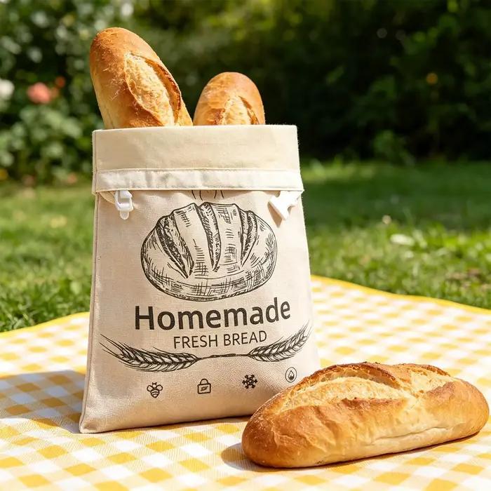 Sacs à pain réutilisables en cire d'abeille, grands sacs de conservation pour pain au levain fait ma