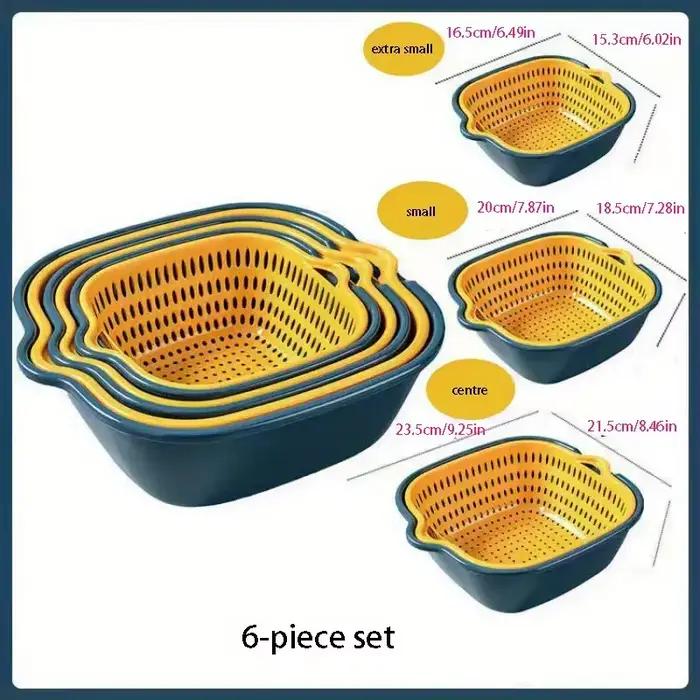 Passoire, panier de vidange Double couche, panier de crépine en plastique, panier de lavage réutilis