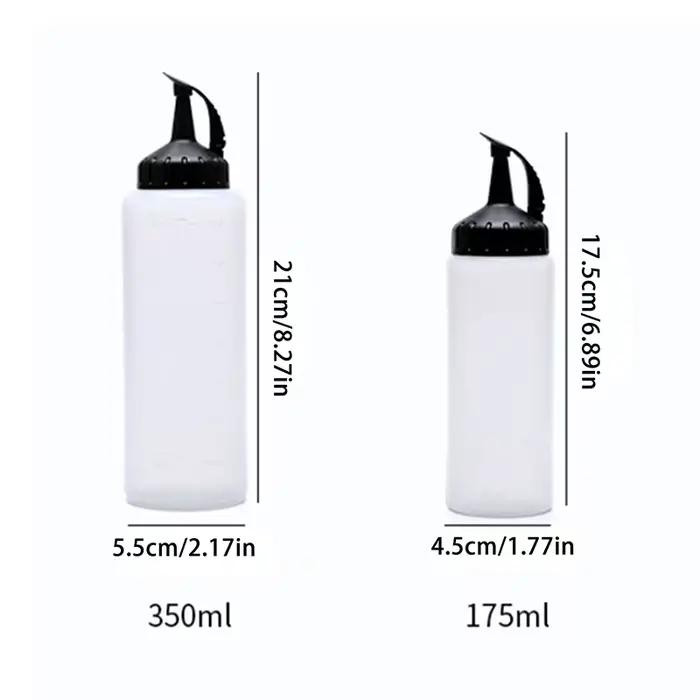 Grands bouteilles de condiments à presser de 175ML/350ML, avec buses, Ketchup, Sauces barbecue, bout