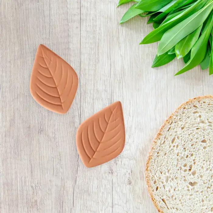 Adoucisseur de sucre en terre cuite, 2 pièces, réutilisable, en forme de feuille, pour récipients al