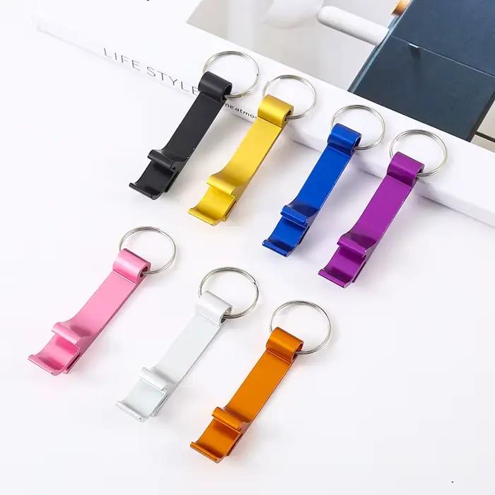 Ouvre-bouteille de bière Portable porte-clés Mini ouvre-bouteille de boisson en métal de poche Logo