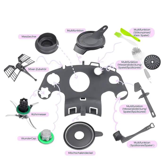 Support de rangement multifonctionnel pour cuisine, compatible avec Thermomix TM5 TM6 TM7, support p