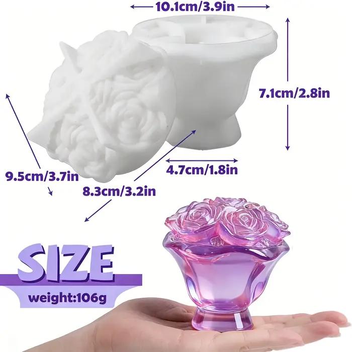 1 jeu de moules pour pots de roses à main avec LIDS, adaptés aux conteneurs de stockage de bijoux à