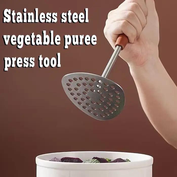 Presse-purée en acier inoxydable avec plateau à mailles fines, outil de cuisine robuste pour purée d