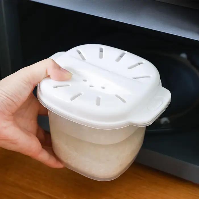 Cuiseur à riz à micro-ondes avec passoire, cuiseur vapeur, cuiseur à pâtes, marmite, cuiseur à riz,