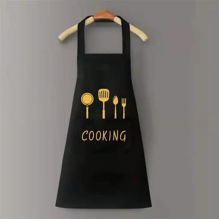 Tablier de cuisine imperméable pour homme et femme, salopette de café, huile verte, taille adulte, m