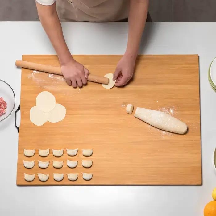 Planche à découper pour légumes, planche à découper domestique anti-moisissure, panneau roulant doub
