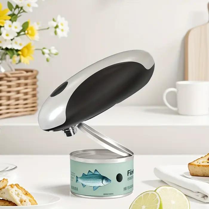 Ouvre-boîte électrique sans fil, outil de cuisine USB-C, avec bord de sécurité à coupe lisse, poigné