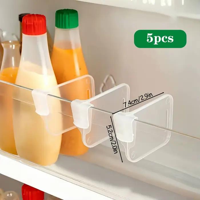Organisateur de réfrigérateur transparent et robuste, 5 10 15 20 pièces, séparateurs réglables, rang