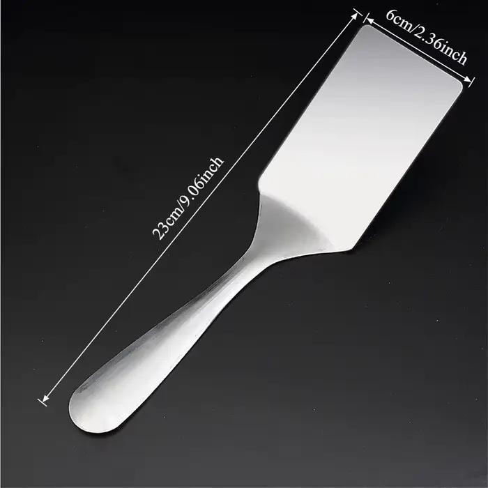 Spatule plate en acier inoxydable, spatule multi-usage pour petite poêle, idéale pour la restauratio
