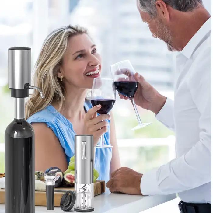 Ouvre-vin rouge électrique Rechargeable, tire-bouchon automatique, ensemble coupe-feuille, bouchon d