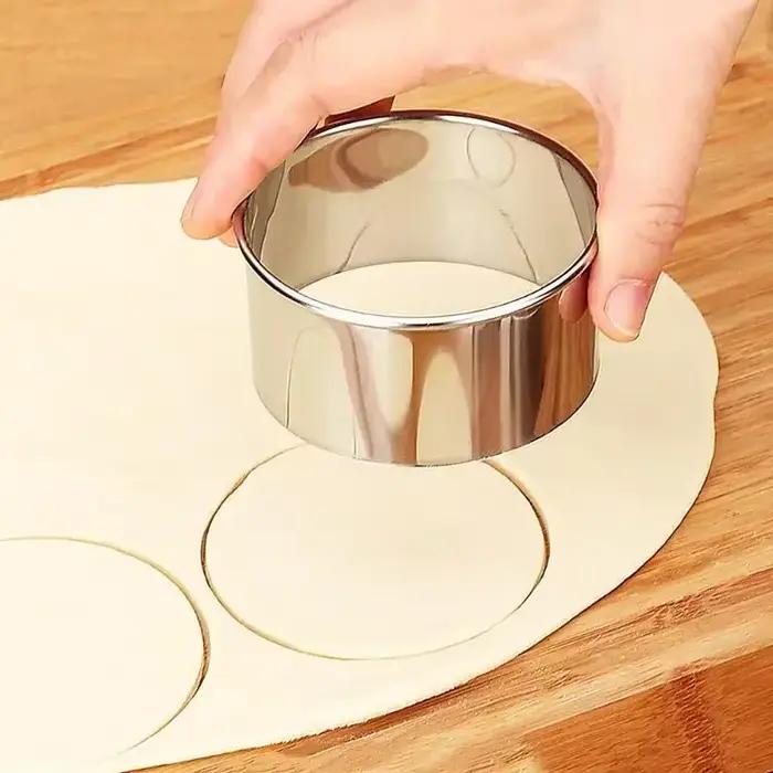 Outil de fabrication de découpe d'emballage de pâtisserie de biscuits ronds, 3 pièces/ensemble d'emb