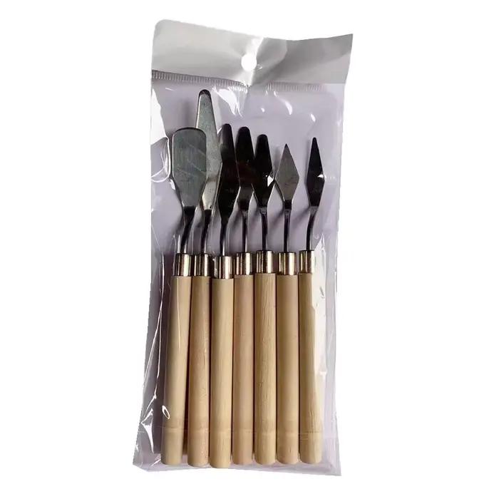 Spatule à gâteau Fondant, mélange de crème, Mini couteau, grattoir, poteau de séquoia, artisanat d'a
