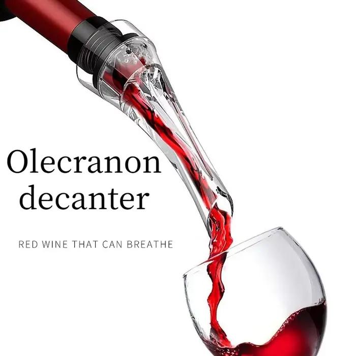 Décanteur de vin magique avec bec verseur, aérateur de vin, aération rapide, outil de versement, pom