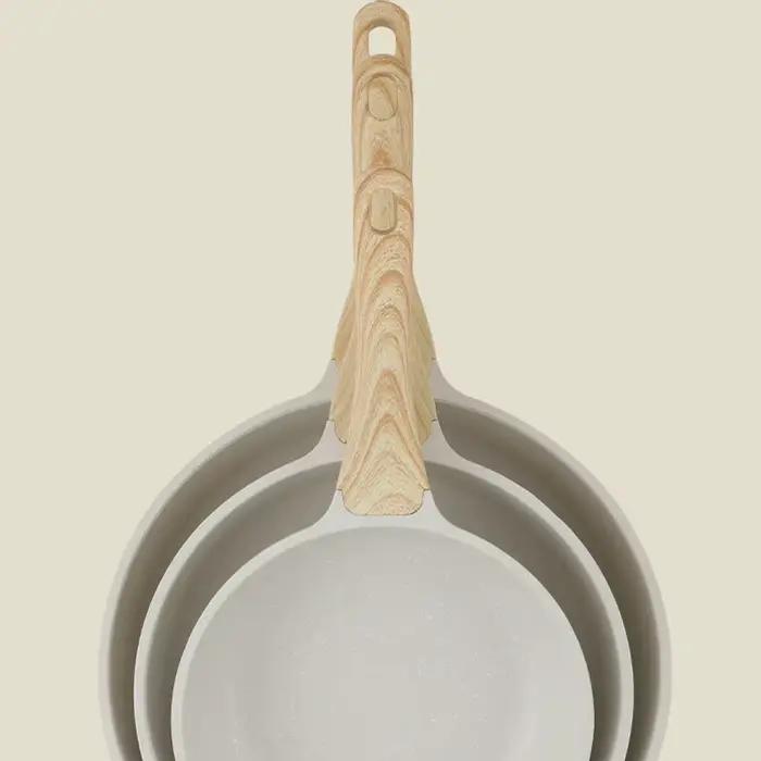 Poêle à frire Durable Wok, Pot en céramique antiadhésif, cuisinière à gaz à Induction, ustensiles de