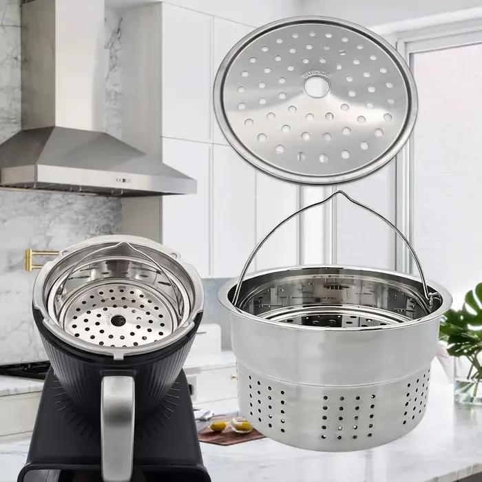 Mise à niveau du cuiseur vapeur 2 en 1 en acier inoxydable pour Thermomix TM7, panier double couche