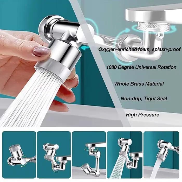 Tête de pulvérisateur rotative à 1080 °, buse de robinet d'eau, adaptateur d'extension HOTap univers